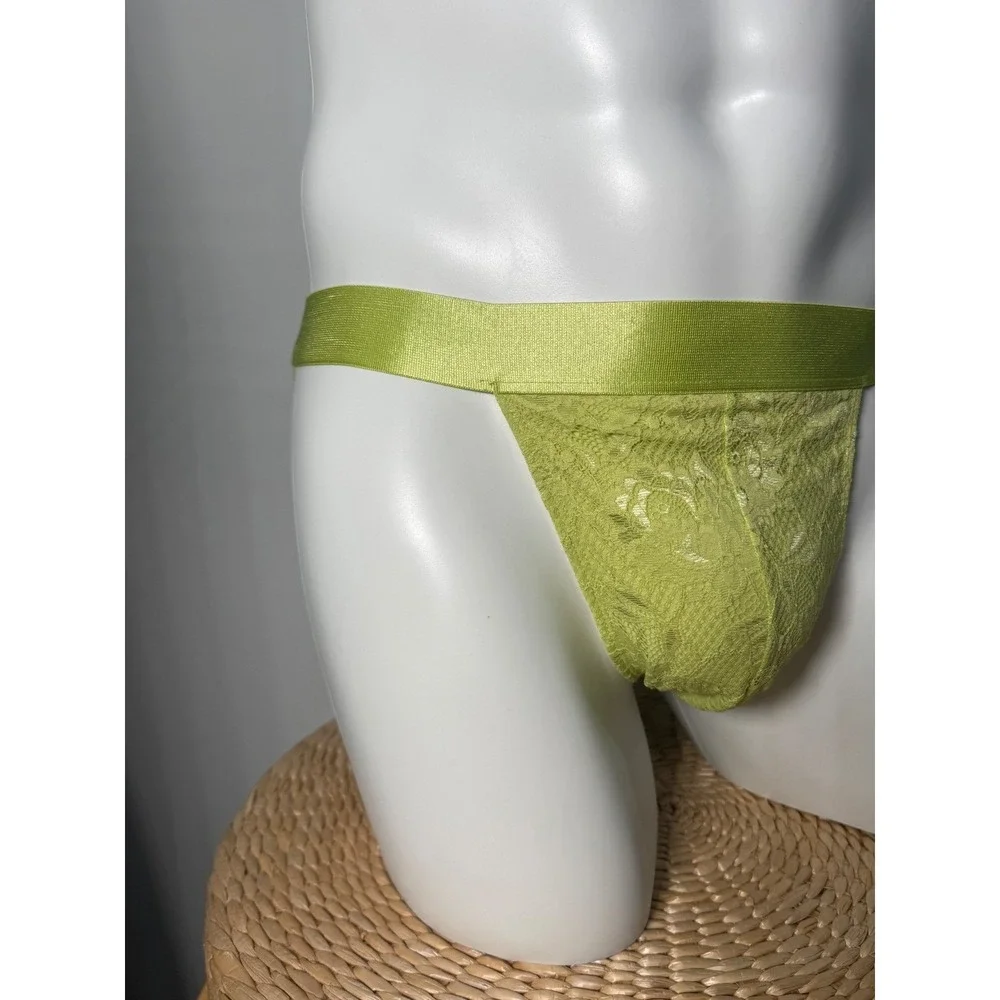 Cosabella Never Say Never Lace Jock Strap‎ Chakra Green Men's Underwear L
